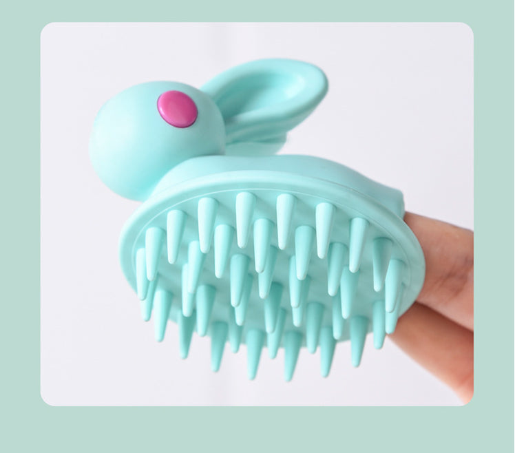 Soft Rubber Shampoo Brush for Kids' Scalp Massage