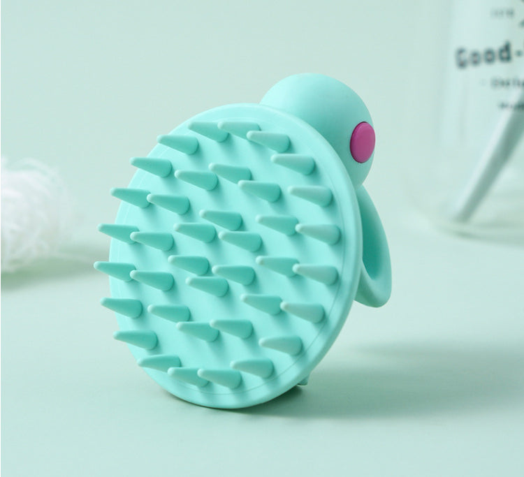 Soft Rubber Shampoo Brush for Kids' Scalp Massage