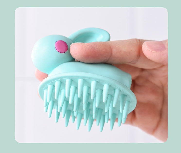 Soft Rubber Shampoo Brush for Kids' Scalp Massage