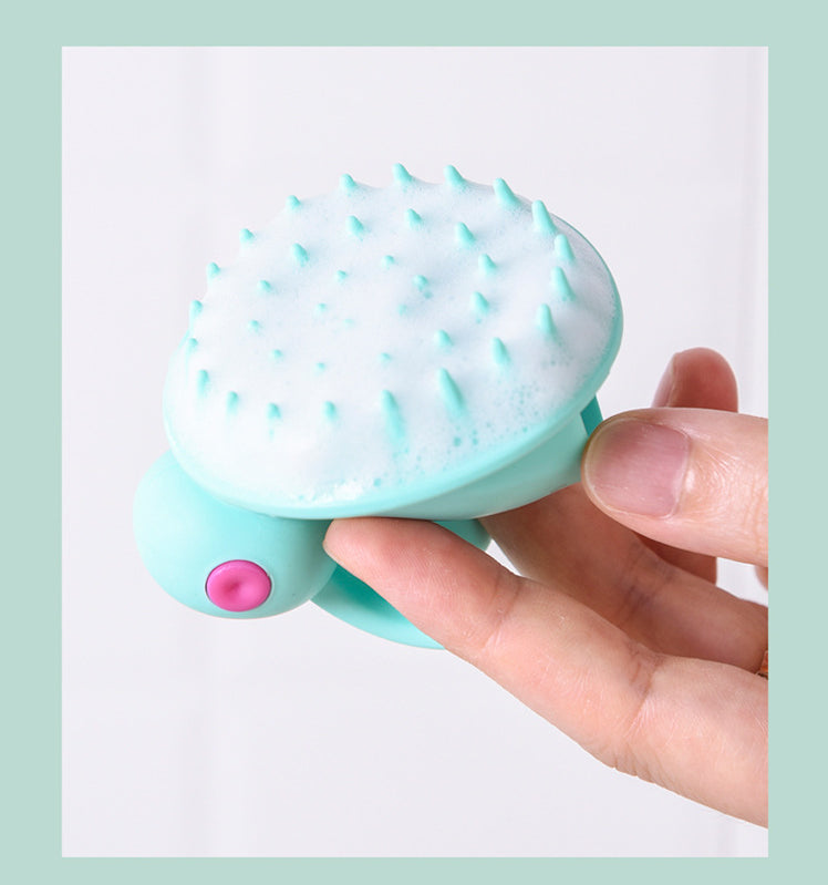 Soft Rubber Shampoo Brush for Kids' Scalp Massage